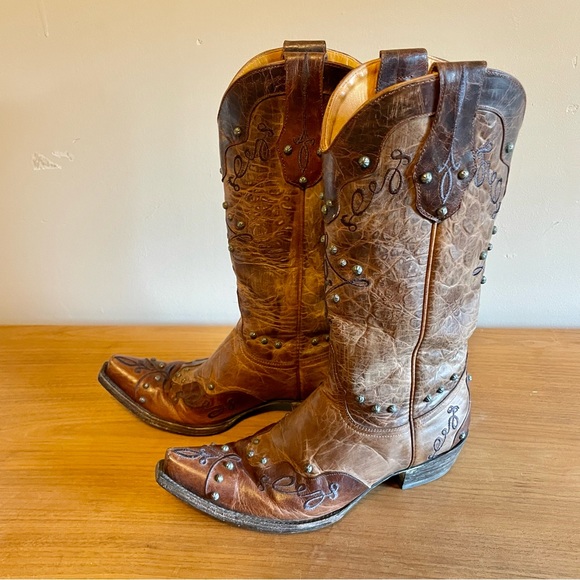 Old Gringo Shoes - Old Gringo Brown Studded Western Cowgirl Boots